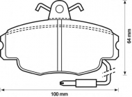 Комплект тормозных колодок BENDIX 571327B
