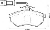 Комплект тормозных колодок BENDIX 571356B