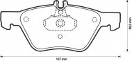 Комплект тормозных колодок BENDIX 571876B