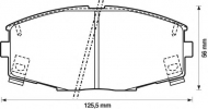 Комплект тормозных колодок BENDIX 572266B