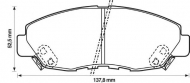 Комплект тормозных колодок BENDIX 572349B