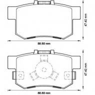 Комплект тормозных колодок BENDIX 572544B