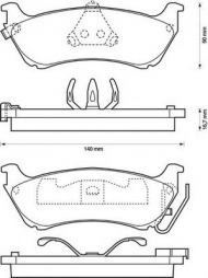 Комплект тормозных колодок BENDIX 573035B