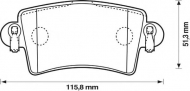 Комплект тормозных колодок BENDIX 573055B