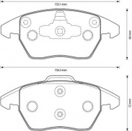 Комплект тормозных колодок BENDIX 573134B