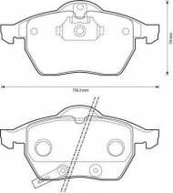 Комплект тормозных колодок BENDIX 573146B