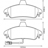 Комплект тормозных колодок BENDIX 573214B