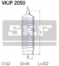 Комплект пыльника SKF VKJP 2050