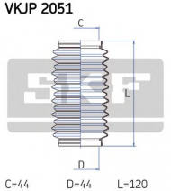 Комплект пыльника SKF VKJP 2051