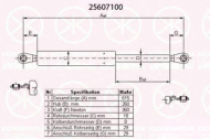 Газовая пружина KLOKKERHOLM 25607100