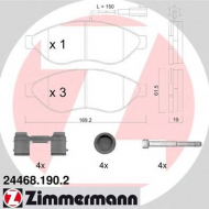 Комплект тормозных колодок ZIMMERMANN 24468.190.2
