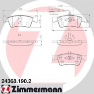 Комплект тормозных колодок ZIMMERMANN 24368.190.2