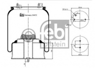 Баллон пневматической рессоры FEBI BILSTEIN 35672