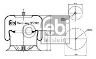 Баллон пневматической рессоры FEBI BILSTEIN 35692