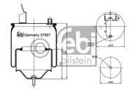 Баллон пневматической рессоры FEBI BILSTEIN 37967