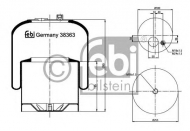 Баллон пневматической рессоры FEBI BILSTEIN 38363