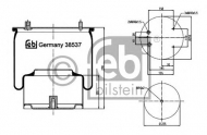 Баллон пневматической рессоры FEBI BILSTEIN 38537