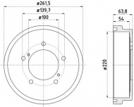 Тормозный барабан HELLA 8DT 355 302-471