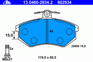 Комплект тормозных колодок ATE 13.0460-2934.2
