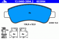Комплект тормозных колодок ATE 13.0460-3994.2