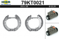 Комлект тормозных накладок ICER 79KT0021