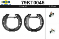 Комлект тормозных накладок ICER 79KT0045