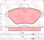 Комплект тормозных колодок TRW GDB1102