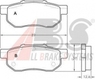 Комплект тормозных колодок A.B.S. 36870 OE