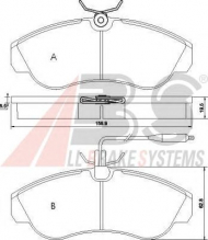 Комплект тормозных колодок A.B.S. 36884 OE