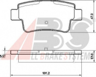 Комплект тормозных колодок A.B.S. 37513 OE