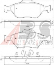 Комплект тормозных колодок A.B.S. 37546 OE