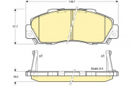 Комплект тормозных колодок GIRLING 6131779