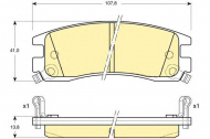 Комплект тормозных колодок GIRLING 6140989