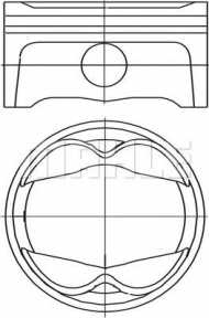 Поршень MAHLE ORIGINAL 627 23 00