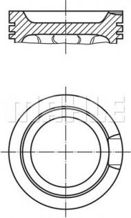 Поршень MAHLE ORIGINAL 033 16 00