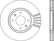 Тормозной диск OPEN PARTS BDA1715.20