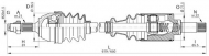 Вал OPEN PARTS DRS6000.00
