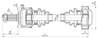 Вал OPEN PARTS DRS6216.00