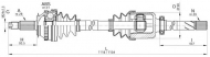 Вал OPEN PARTS DRS6231.00