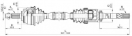 Вал OPEN PARTS DRS6242.00