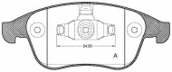Комплект тормозных колодок OPEN PARTS BPA1350.00