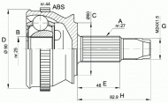 Шарнирный комплект OPEN PARTS CVJ5155.10