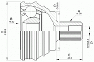 Шарнирный комплект OPEN PARTS CVJ5535.10