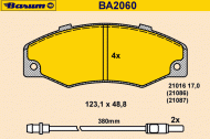 Комплект тормозных колодок BARUM BA2060