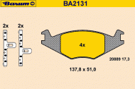 Комплект тормозных колодок BARUM BA2131