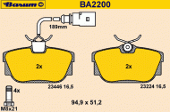Комплект тормозных колодок BARUM BA2200