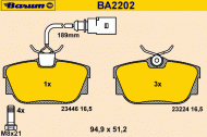 Комплект тормозных колодок BARUM BA2202