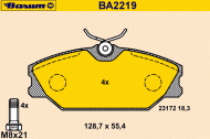 Комплект тормозных колодок BARUM BA2219