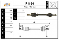 Вал SNRA F1154