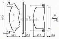 Комплект тормозных колодок BOSCH 0 986 424 264